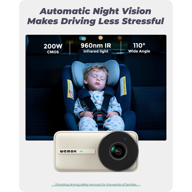 WEMOH NO.1 Magnetic Baby Car Camera with 5" 1080P IPS