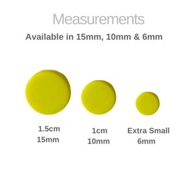 Circle Stud Earrings for Women in Bright Yellow, Minimalist Clay Geometric Jewellery Gifts for Her Under 10 (10mm) (Large 15mm)