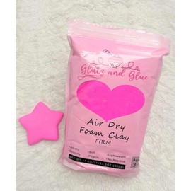 Glittz And Glue Air Dry Foam Firm Clay (Fuchsia)