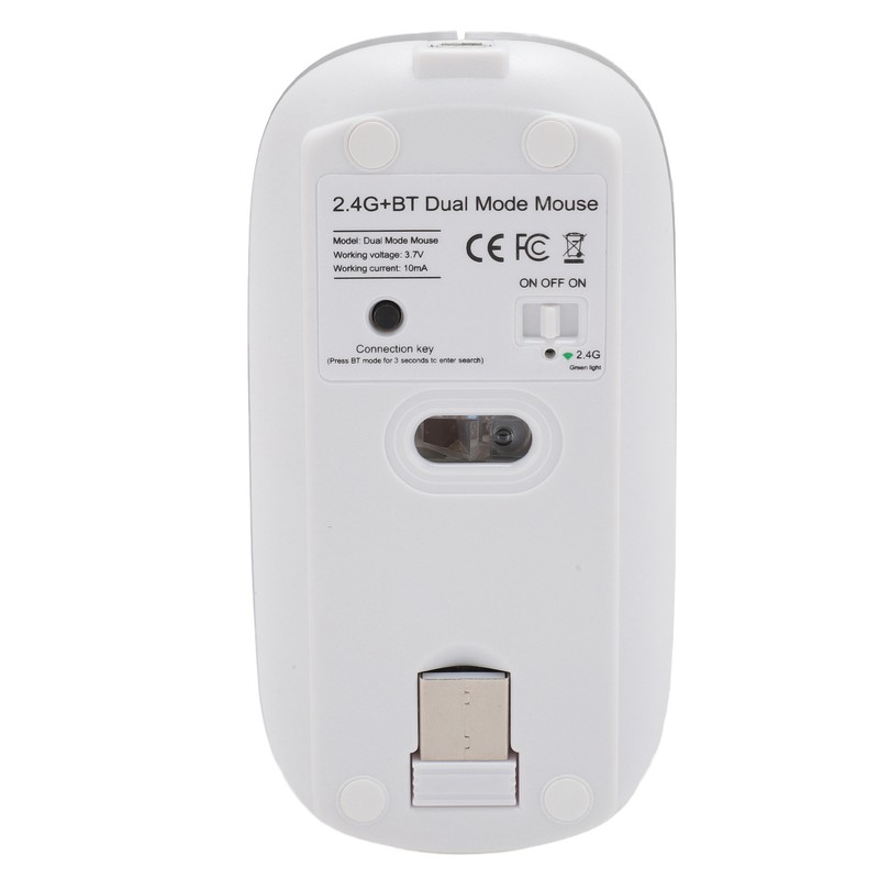 Wireless Mouse 2.4G Bluetooth Dual Mode Mouse 3 DPI Adjustable