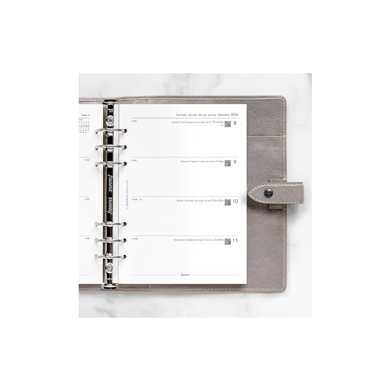 Filofax Personal Organizer Refill, Starts January 2026, A5, Weekly White,