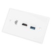 Yosoo Salida USB, placa de pared CAT6 + HDMI +