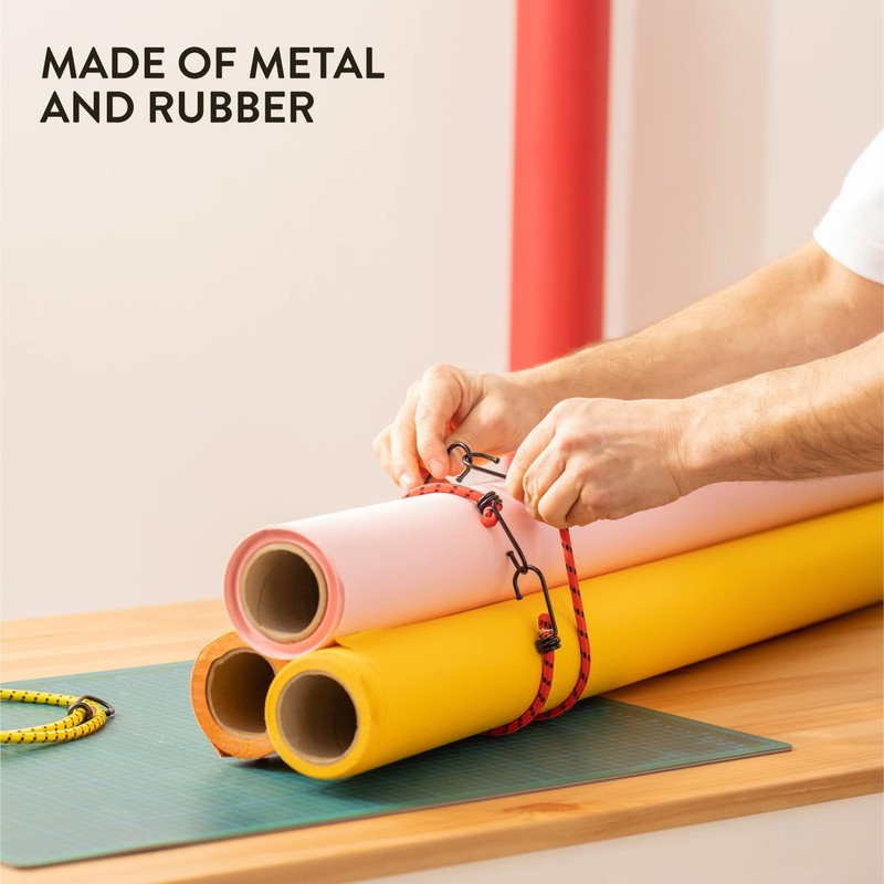 Pretex Heavy Duty Bungee Cords with Hooks - Set of