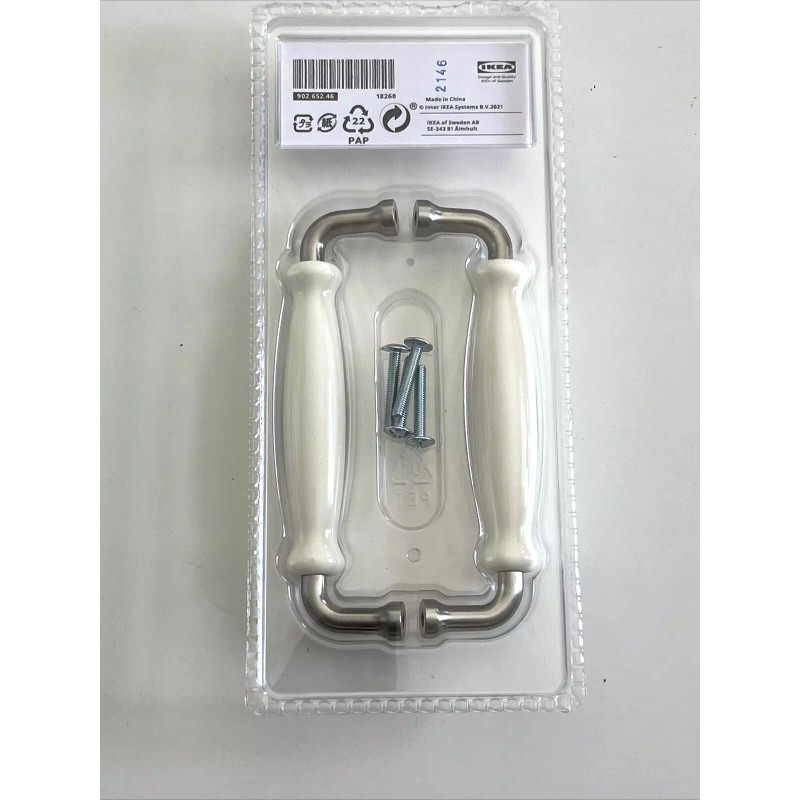 IKEA HISHULT Handle Porcelain White 2 Pack 5 1/2" 902.652.46