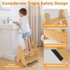 Toddler Step Stool, Wooden Step Stool for Kids, Foldble Potty