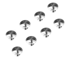 JUSTMAE 8 PCS Cabinet Knobs, Stainless Steel Round Drawer Knobs Single Hole Cupboard Small Sliding Door Drawer Handles with Screws for Kitchen Wardrobes Bathroom Home Decorating - 30mm (Silver)