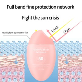 Sonnenschutz-Isolation mit LSF 50+,Intensive UV-Sonnenschutzcreme, UV-beständig,Feuchtigkeitsspendend,Leichtes Breitband-UVA/UVB-Schutz