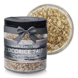 Saltverk Sea Salt - Gourmet, Icelandic, Hand Harvested and Sustainably Made - Licorice 3.17 Oz