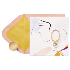 Papyrus Birthday Card with Earrings for Her - Jewelry by Papyrus Collection (Being Extraordinary)