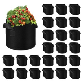 Cskunxia 40-Pack 10 Gallon Grow Bags, Non-Woven Fabric Pots Plant Bags, Plant Grow Bags with Handles, Garden Plant Bags for Potatoes, Carrots, Tomatoes and Other Vegetable,Fruits