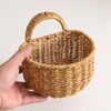 AIMALL 1pcs Elegant Handcrafted Woven Rattan Wall-Mounted Baskets, Multifunctional Storage