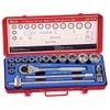 Genius Tools 17 Piece 1/2" Dr. Metric Hand Socket Set