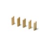 Tolux Rectangular Wooden Dowels, Grooved Pin 5x19x30 mm, Pack of