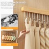 2 Pack Pull Out Closet Hanger with 8 Hooks,Valet Rod