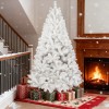 Makeatree 7ft Artificial White Christmas Tree Unlit Spruce Xmas Tree