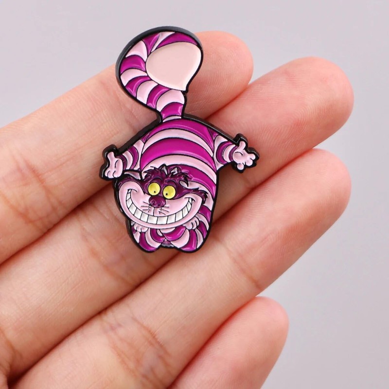 Distrigeek Cheshire Cat Alice Pin Badge Collection Metal Enamel Pin