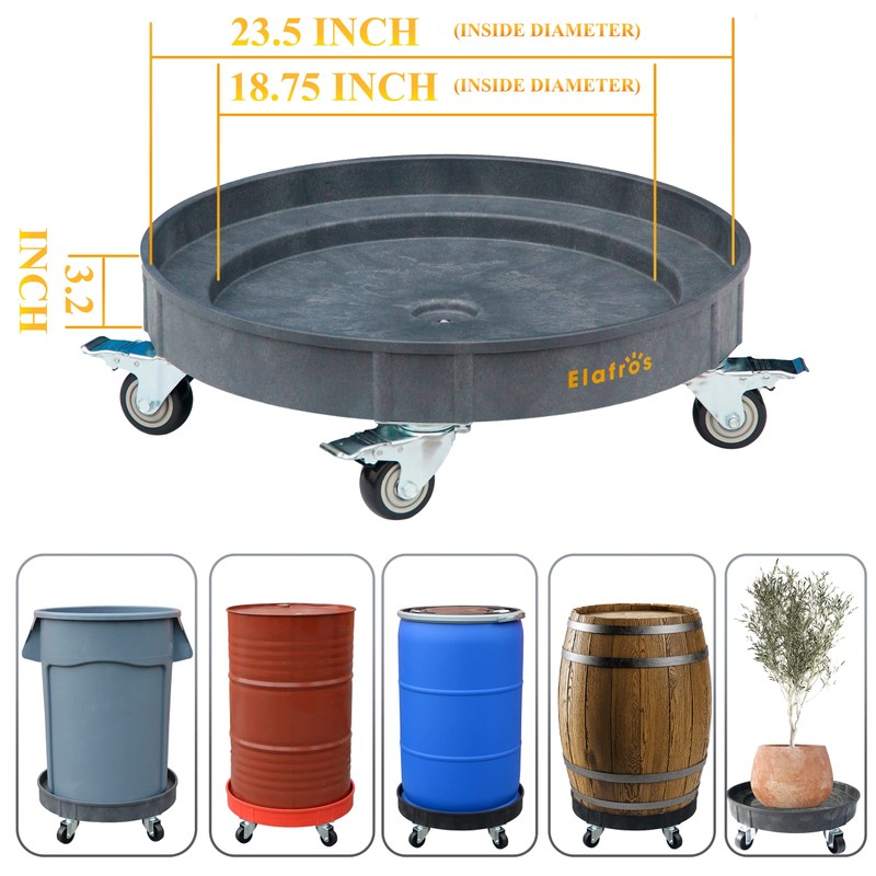 ELAFROS 30 Gallon and 55 Gallon Heavy Duty Plastic Drum