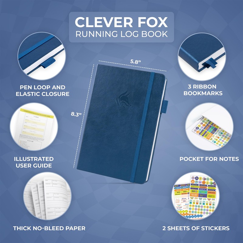 Clever Fox Running Log Book – Complete Run Training Tracker