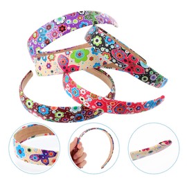 Baluue 5pcs Floral Edging Headbands Retro Accessories for Women Lightweight Comfortable Floral Headwear for Daily Use for Styling Refreshing Your Look