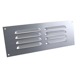 9" x 3" Louvre Vent Satin Anodised Aluminium/Metal Chrome Grille Cover