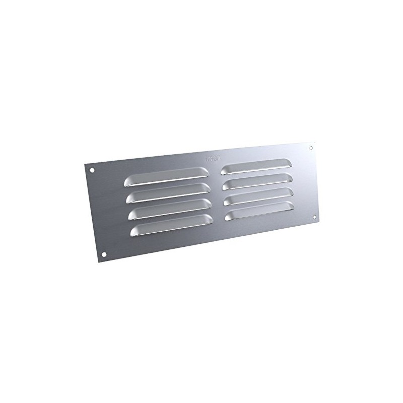 9" x 3" Louvre Vent Satin Anodised Aluminium/Metal Chrome Grille