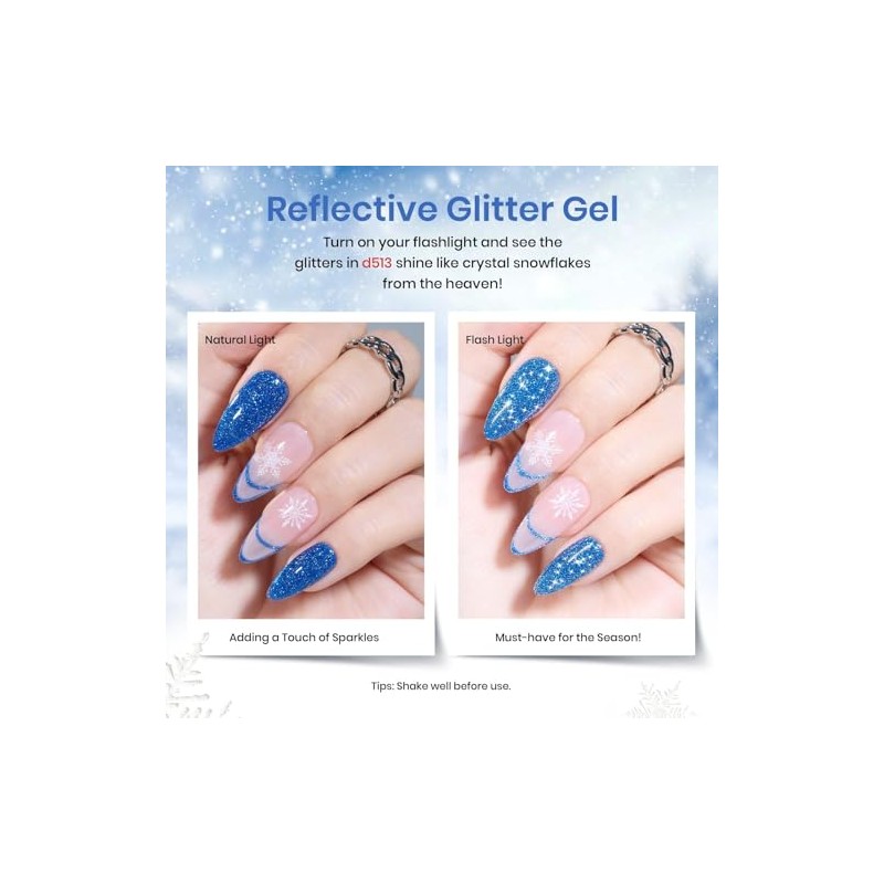 Beetles Esmalte en Gel Copos de Nieve, Kit de 6