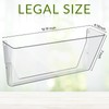 Threehoney 3 Pcs Legal Size Clear Plastic Single Pocket Wall