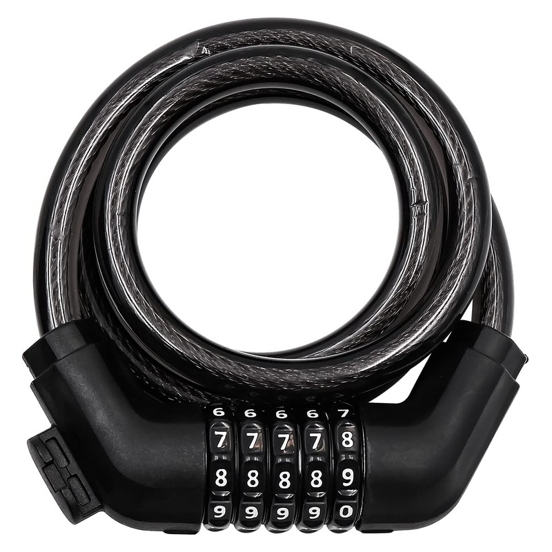 Pack of 2 NUZAMAS Bicycle Comnination Chain Lock with Holder,