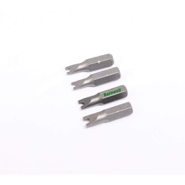 Barnwell Set of 4 Security Tamperproof 'Spanner' Snake Tongue Screwdriver Bits.4 6 8 10