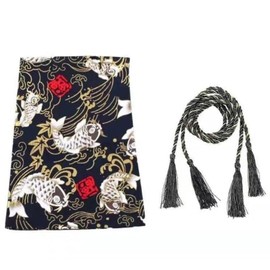 Universal Car Katana Shift Boot Cover Stitch Ancient Japanese Antiquity Element of Koi Manual/Auto Shifter Shift Knob Cover (Blcak)