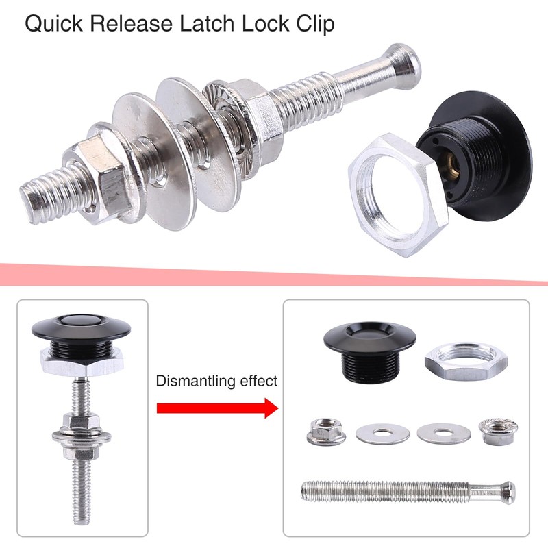 Slakerbe 4PCS Quick Latch Hood Pins,1.18in/30mm Diameter Hood Pins Lock