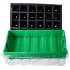 Flower 55046 -Large Greenhouse with 3 pieces, Transparent / Green,