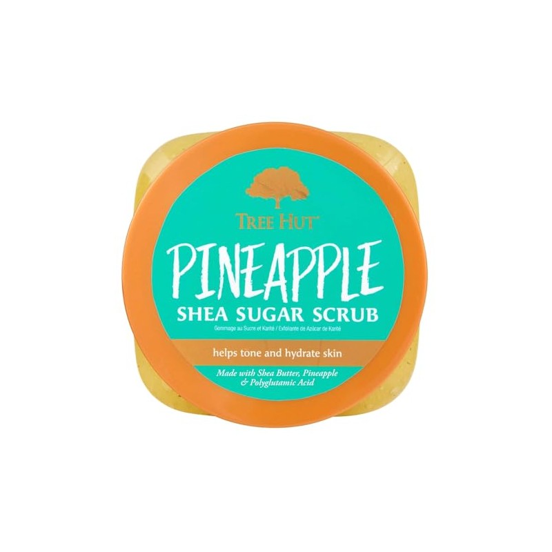 TREE HUT, Pineapple Shea Sugar Scrub, Exfoliante Corporal de Piña,