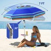 AMMSUN AMMSUN 7ft Heavy Duty High Wind Beach Umbrella Parasols