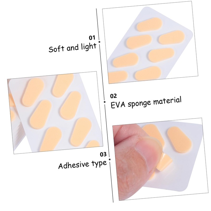 Baluue 120pairs Anti-skid Eyeglass Nose Pads Durable Sponge Nose Cushions