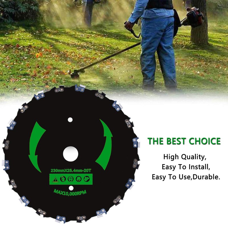 CZS 9" Brushcutter Chainsaw Tooth Blade,20T Chainsaw Tooth Brush Cutter