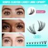 Lash Clusters Wispy 320PCS Eyelash Clusters 40D Lashes Clusters 9-16mm