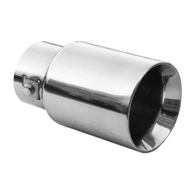 Single Exhaust Tip Performance Sport Muffler Universal Trim Tail End Pipe Stainless Steel Chrome 50 mm