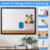 Dry Erase Calendar Whiteboard, 17" x 13" Magnetic Whiteboard Cork