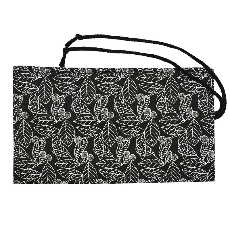 Maydahui 72 Pocket Black Leaf Canvas Pencil Holder