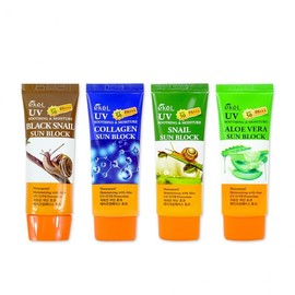 Ikel Soothing & Moisture Sunblock (70ml) 3 types (Snail, Aloe Vera, Collagen) Sunscreen, UV protection, sunblock, sun balm snail 5ea