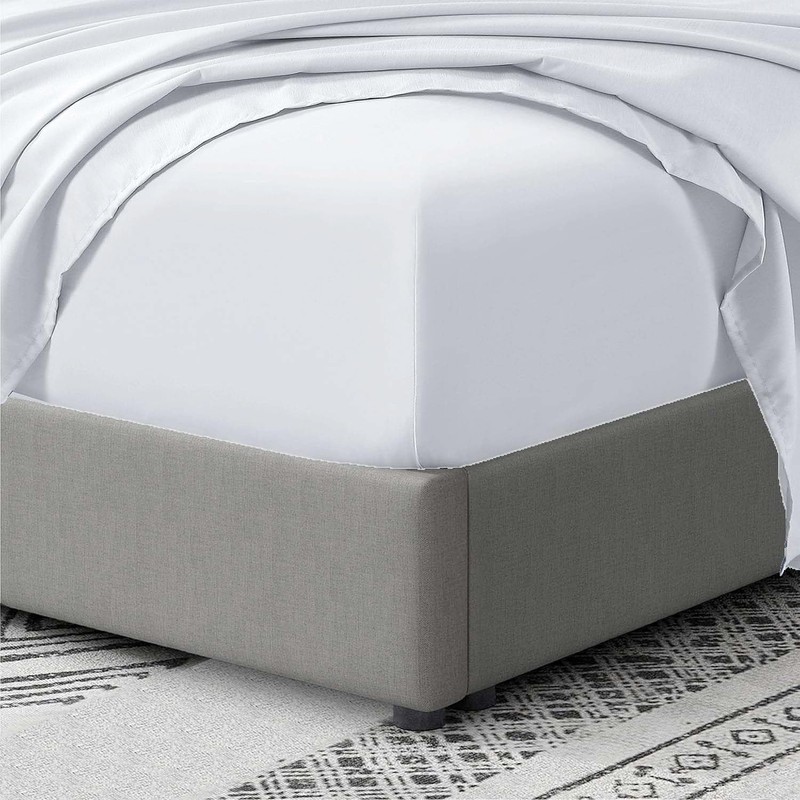 CONCEPT HOME Fitted Sheet King, White - Pocket/Box Size10 inch