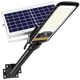 RuoKid Solar Street Lights Outdoor Lamp, 16000lm IP67 Waterproof Light with Anti Broken Remote Control Mounting Bracket, Dusk to Dawn Security Led Flood Light for Yard, Garden, etc.