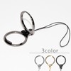 GoodsLand GD-RINGSTAND-BK Smartphone Ring Stand Strap Fall Prevention Stylish Multi-functional