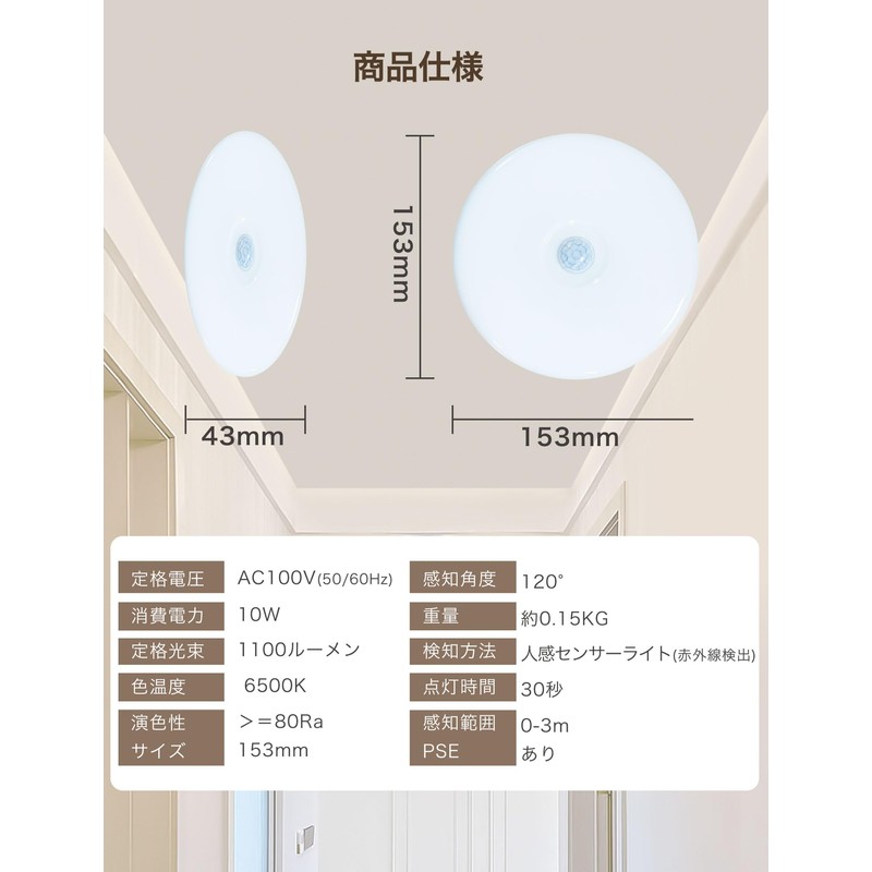 Forest Gathering Ceiling Light with Motion Sensor LED 1100 lm