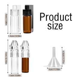 4-Piece Compact Storage Bottle Set with Spoon and Funnel – Leakproof Mini Travel Containers for Liquids, Spices, Snuff – Durable, Portable, and Easy to Use