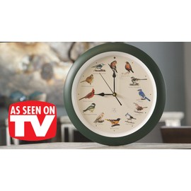 Mark Feldstein & Associates Mark Feldstein & Associates The Original Singing Bird Clock 25th Anniversary Edition, As Seen On TV (13 Inch, Matte Green)
