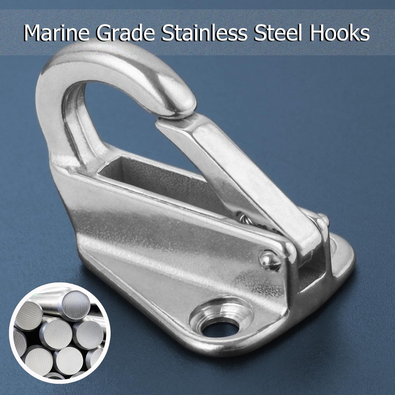 Atibin Outdoor Coat Hanging Hook Stainless Hat Marine Screw Hooks