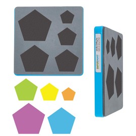 SUPERDANT Pentagon Cutting Dies 5 Sizes for Versatile DIY Leather Die Cutter Faux Leather Die Cuts Machine Leathers Punch Tool for Jewelry Making DIY Wooden Dies PVC Card Stock Craft Paper Felt