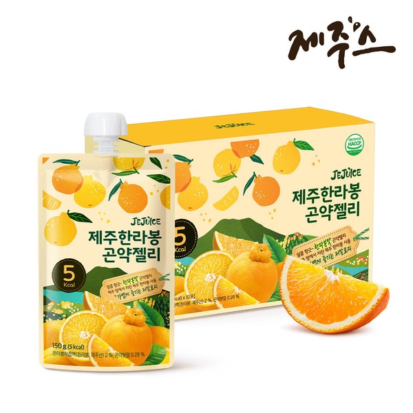 Jejus [On Sale] Jeju Hallabong Konjac Jelly 1 box (10 packs) / 제주스 [온세일]제주한라봉 곤약젤리 1박스 (10포)